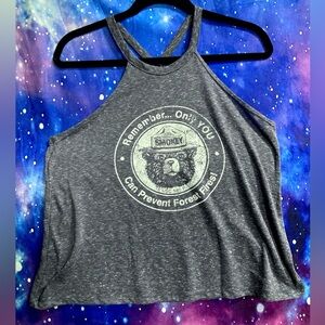 Smokey the Bear Cropped Flowy Tank Top Size XS